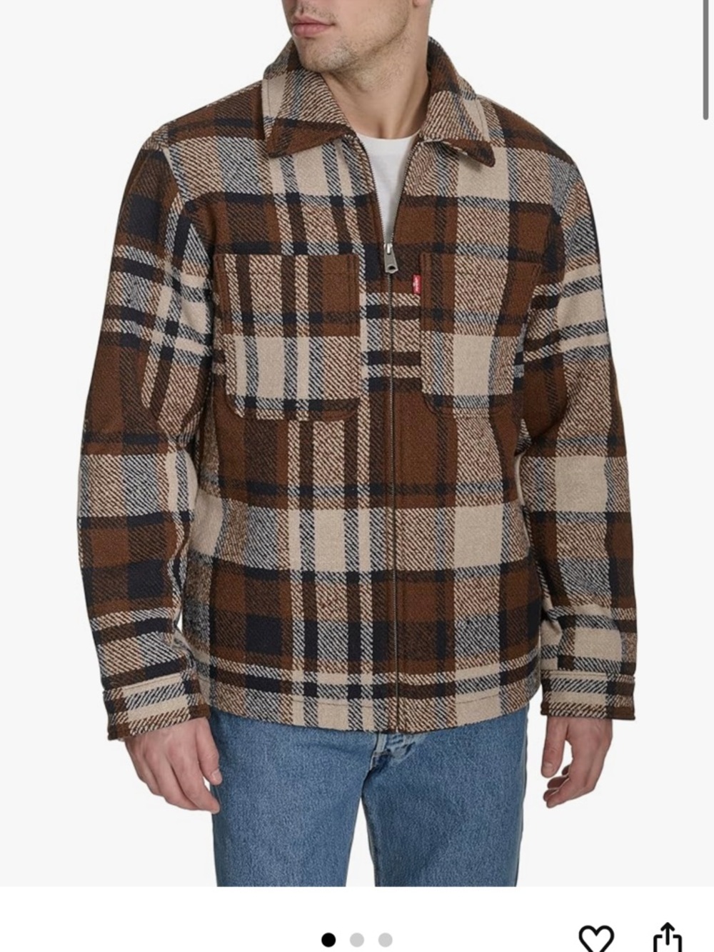 Levi's - Wool Blend Depot Jacket - Caramel Multi Black - Men’s Large